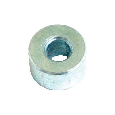 A silver-colored, smooth-finished cylindrical metal washer with a large central hole, commonly used in Sparex applications, is shown. The product is known as the Linkage Control Roller, featuring the Sparex Part No. S.41418.