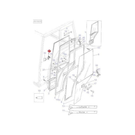 Massey Ferguson - Door Striker L/H - 3478228M1 - Farming Parts