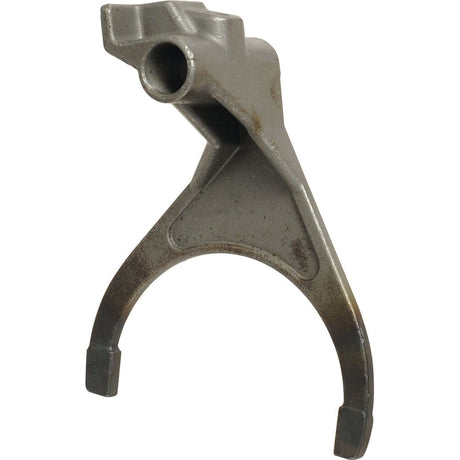 A metal Selector Fork, compatible with Massey Ferguson tractors, featuring a cylindrical hole at the top and a U-shaped opening at the bottom, available as Sparex Part No. S.41432 from Sparex.