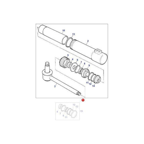 Massey Ferguson - Steering Cylinder - 3774728M91 - Farming Parts