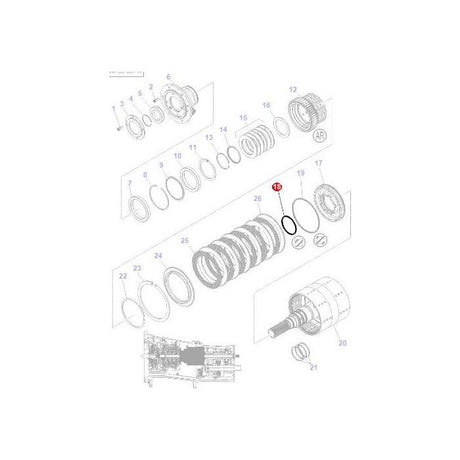 Massey Ferguson - O Ring Dual Clutch - 3796289M2 - Farming Parts