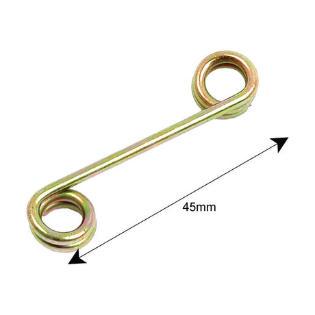 A Bonnet Clip, known as Sparex Part No.S.41556, is a metal wire formed into a bar with looped ends that measures 45mm across and is often used for Massey Ferguson tractors.