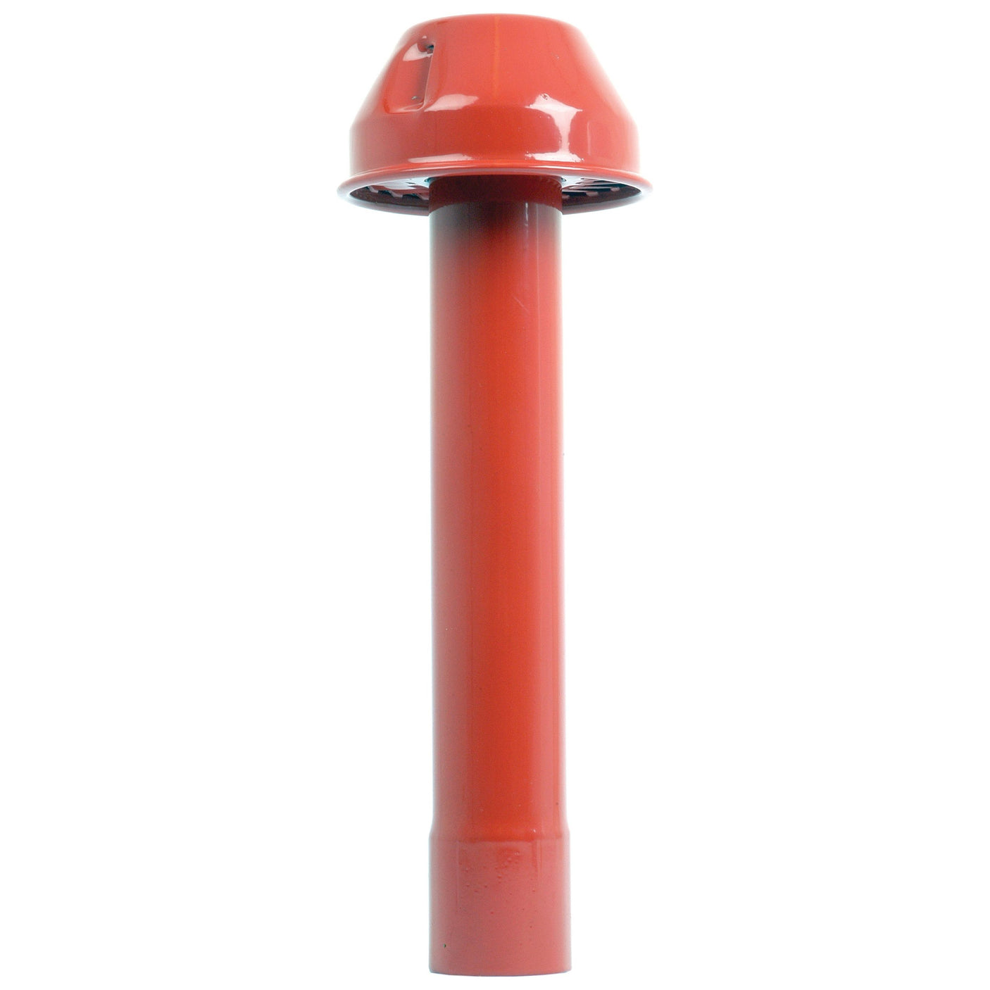 A Pre Cleaner on a Massey Ferguson tractor, specifically the Sparex Pre Cleaner (Sparex Part No. S.41559), features a red, cylindrical, vertical pipe with a rounded top and ventilation openings near the top.