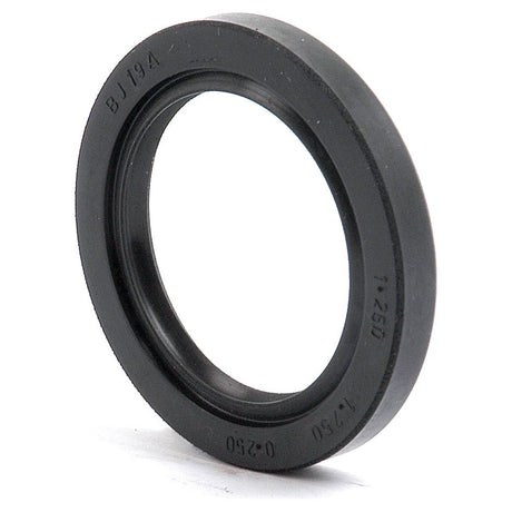 An Imperial Rotary Shaft Seal, 1 1/4'' x 1 3/4'' x 1/4'' Single Lip (Sparex Part No.S.41618) from Sparex, featuring a black rubber O-ring with embossed text on the outer edge, is photographed against a plain white background.