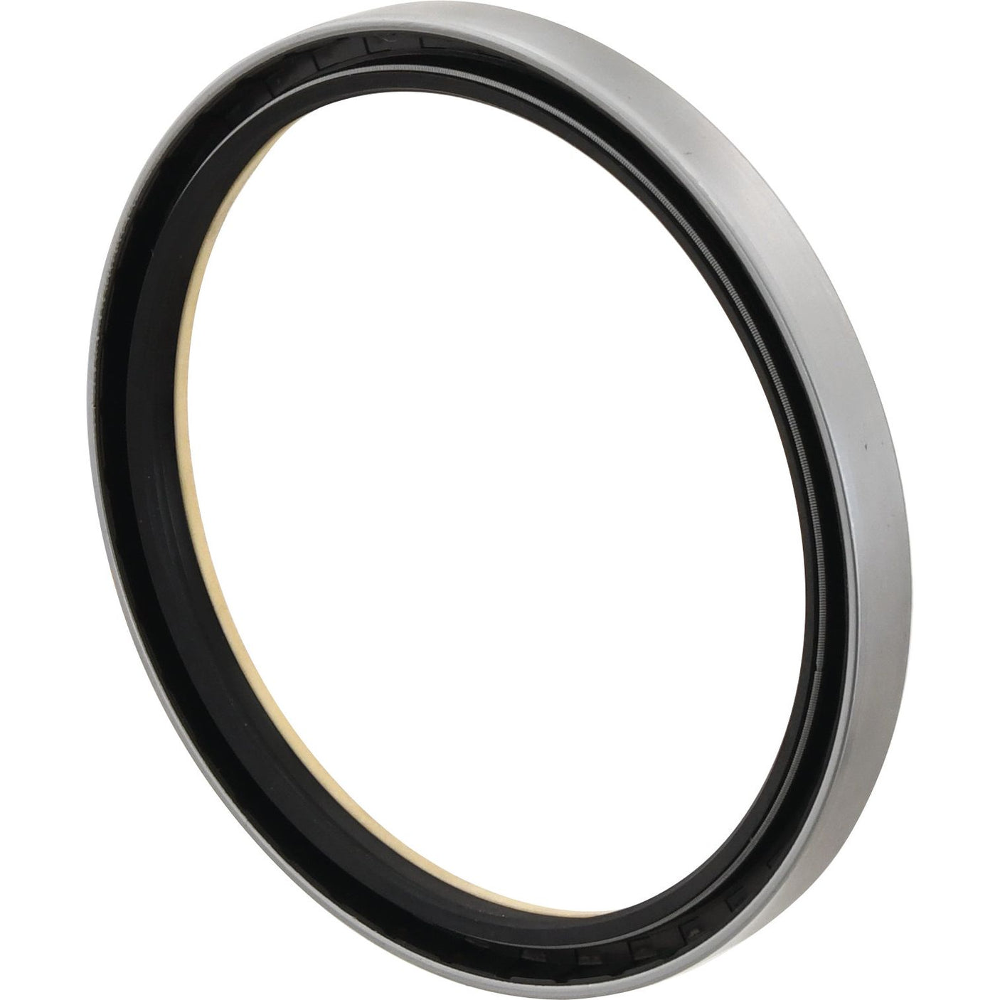 A close-up image of the Sparex Metric Rotary Shaft Seal, 165x190x17mm (Sparex Part No.S.41738), showcasing its circular metal and rubber design commonly used in machinery and automotive applications.