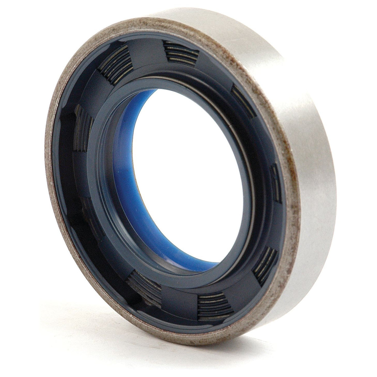 Close-up image of the Sparex Metric Rotary Shaft Seal, part number S.41739, highlighting its metallic outer ring and blue inner sealing surface, with dimensions of 40mm x 68mm x 14mm.