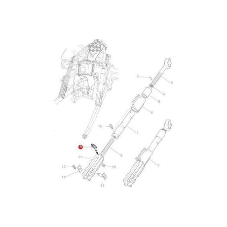 Massey Ferguson - Pin Securing - 3580721M2 - Farming Parts