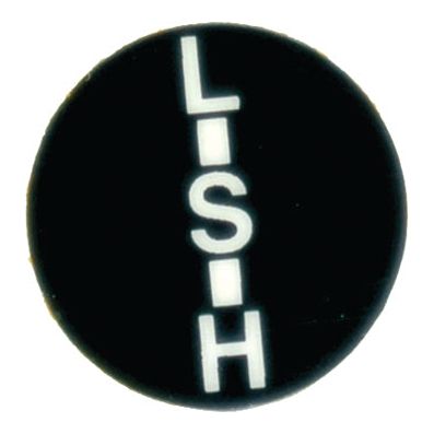 The black circular logo with bold white vertical text reading "LISH" would make a striking Gear Stick Decal, perfect for Massey Ferguson enthusiasts. Check out the Gear Stick Decal by Sparex (Sparex Part No. S.41756).