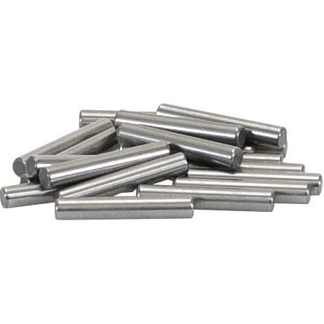 A small pile of uniform cylindrical metal rods, resembling the Sparex Needle Bearing (56 pcs.), Sparex Part No. S.41796.