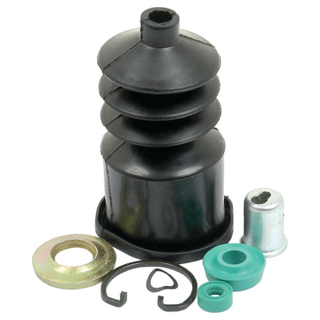 Brake Master Cylinder Repair Kit by Sparex (Sparex Part No. S.41806), includes a black rubber boot, metal washers, a metallic sleeve, a green gasket, and a small clip.