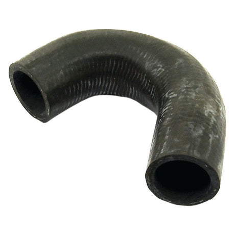 A black, curved rubber inlet hose with a textured surface and open ends, designed for Landini 7860 models and featuring an inner diameter of 28mm at both ends. Available as Sparex Part No. S.41824.