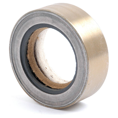 A cylindrical mechanical bearing with a metal outer casing and a rubber inner lining, similar to the high-quality Sparex Imperial Rotary Shaft Seal (Part No. S.41867) used in Massey Ferguson machinery, measuring 1 5/8'' x 2 7/16'' x 7/8''.