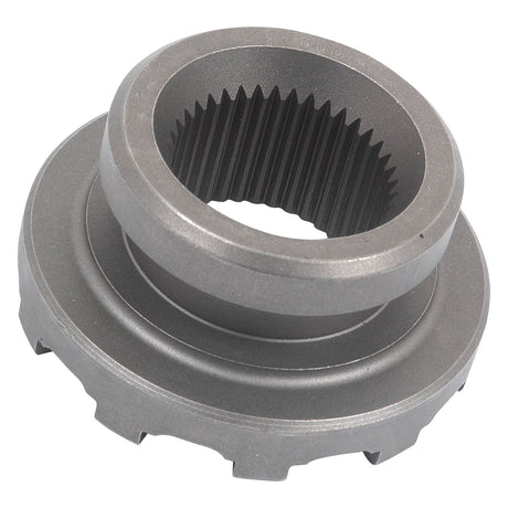 A cylindrical Differential Lock Coupler with interlocking teeth, perfect for Massey Ferguson machinery (Sparex Part No.S.42041) by Sparex.