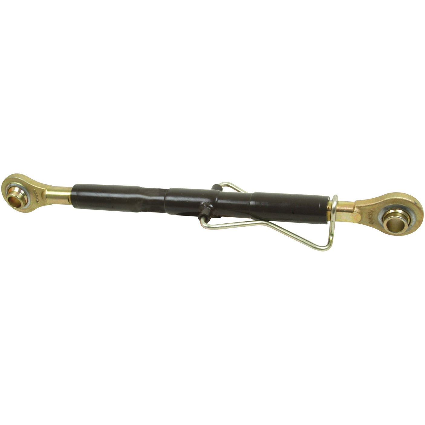 The Sparex Top Link (Cat.2/2) Ball and Ball, 1 1/4'', features a black and gold heavy-duty hydraulic cylinder with metal rod ends and connectors on both sides, which is ideal for tractor parts. This model has a minimum length of 622mm, product code S.42055.