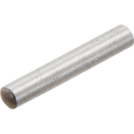 A cylindrical silver metal rod, similar to the type found in a Massey Ferguson machine, positioned diagonally from the lower left to the upper right against a white background, is part of the Sparex Needle Bearing set (60 pcs.) with Sparex Part No. S.42070.