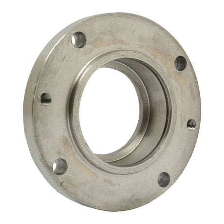 A circular metal flange known as the Layshaft Bearing Housing (Sparex Part No. S.42139) from the brand Sparex features a central hole and four smaller holes around the perimeter, likely designed for mounting or connection purposes, such as securing a Layshaft Bearing in machinery like Massey Ferguson tractors.