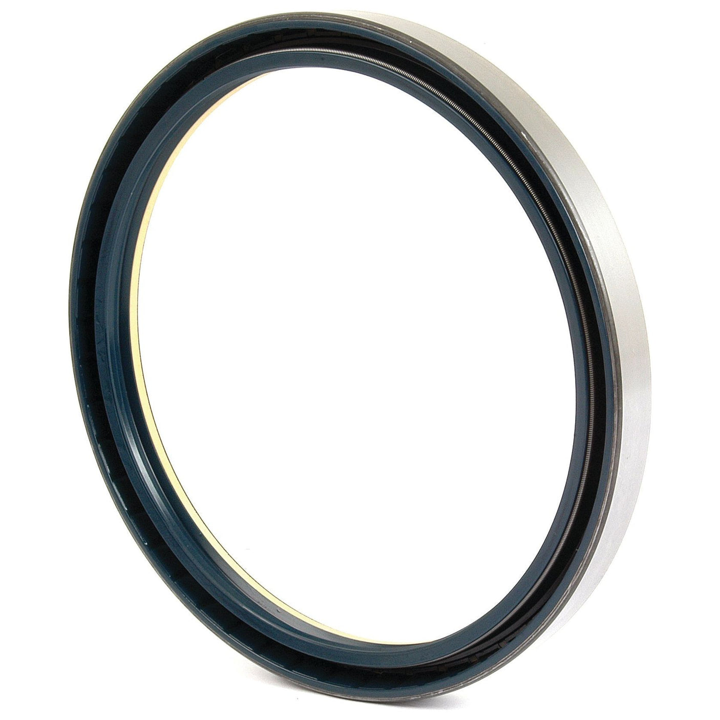 Close-up image of a Sparex Metric Rotary Shaft Seal, 190 x 220 x 20mm (Sparex Part No. S.42157), likely used in automotive or machinery applications such as Massey Ferguson tractors or Landini equipment, featuring a silver outer casing and a black inner ring.