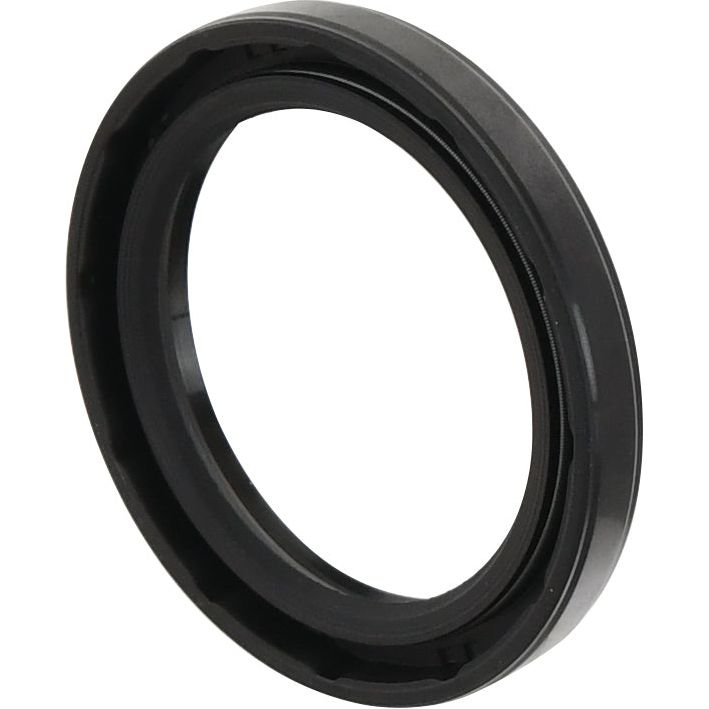 Close-up image of a black circular rubber ring, identified as the Metric Rotary Shaft Seal with dimensions 40 x 55 x 7mm. It is commonly used in Landini tractor parts and can be found under the Sparex brand, specifically labeled as Sparex Part No. S.42159.