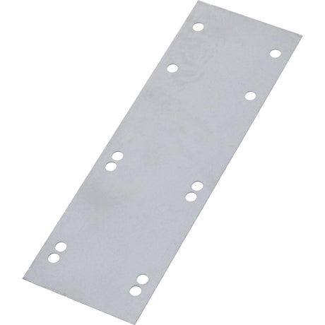 A rectangular metal plate with rounded corners and ten evenly spaced holes, designed specifically as a Fender Extension Plate for Massey Ferguson tractors, available under the Sparex brand as Part No. S.42162.