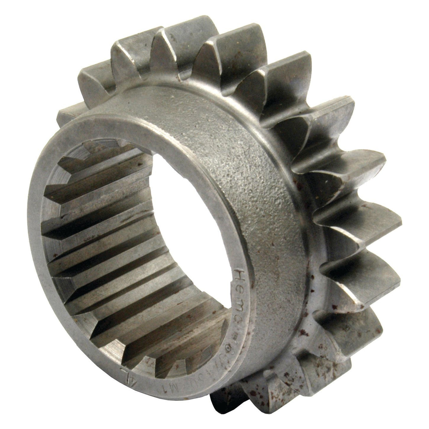 A close-up image of the Pinion Gear (20T), Sparex Part No. S.42163, featuring evenly spaced teeth around its circumference and a central hole with a ribbed interior, from the Sparex brand.