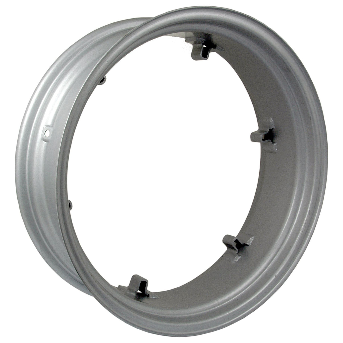 The Sparex Wheel Rim (S.42169) features a smooth, curved design with multiple slots for easy attachment to a wheel hub and is compatible with various 9'' x 28'' wheel rim sizes.