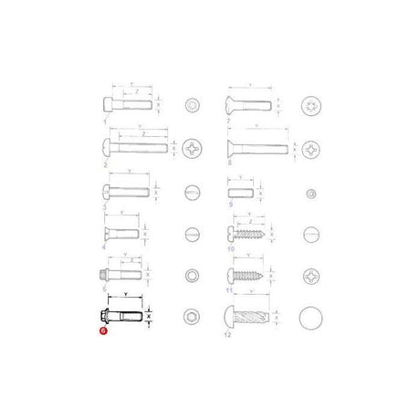 Massey Ferguson - Bolt M6x16 10.9 - 3009182X1 - Farming Parts