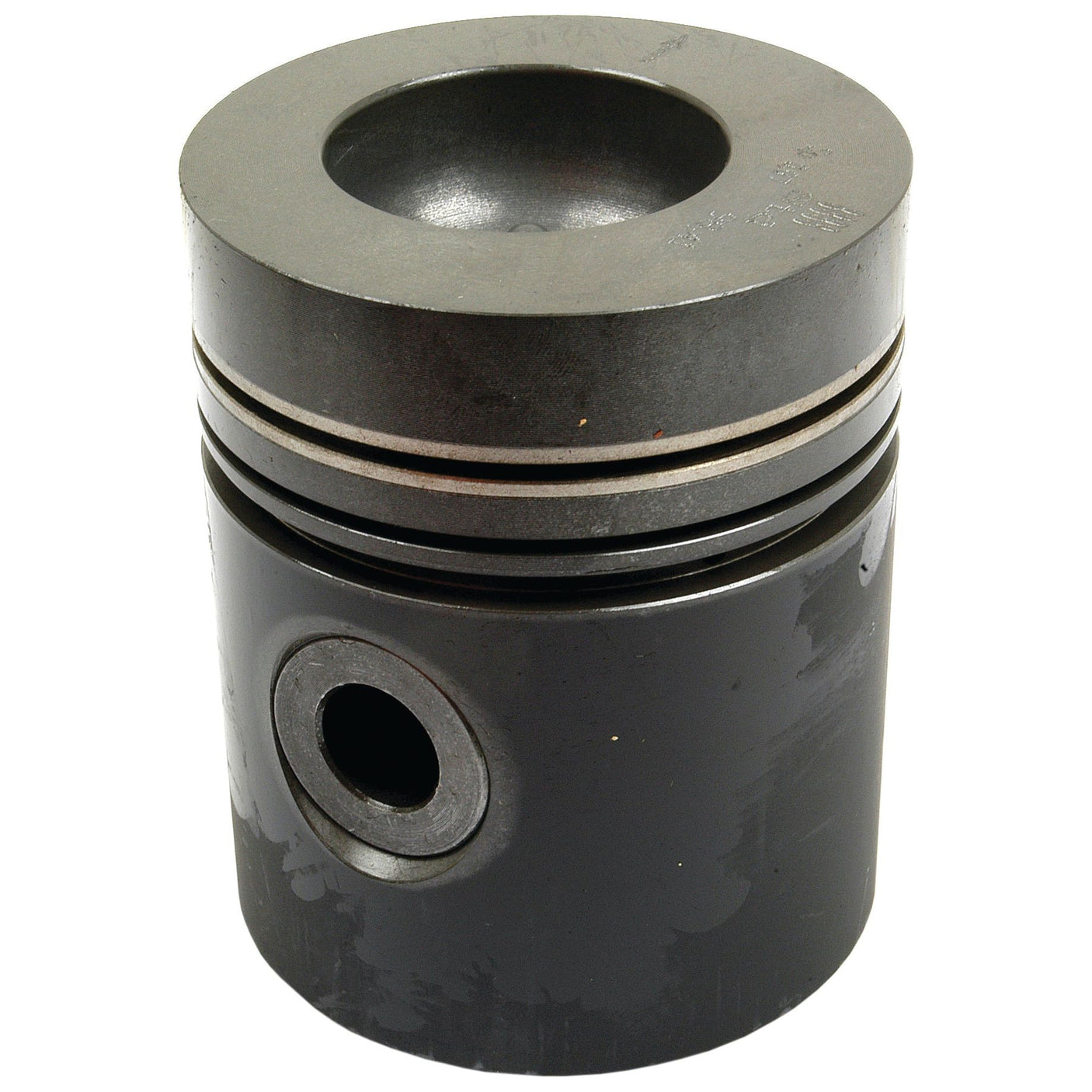 A Sparex Piston (Standard) - S.42197, featuring two grooves for piston rings and a central hole on its side, along with a specified bore Ø, is typically used in an internal combustion engine.