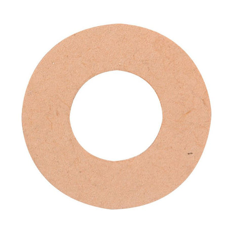 The Hydraulic Cylinder Gasket (Sparex Part No. S.42213) is a circular, light brown washer with a hole in the center, used for distributing load or sealing joints, and is often found as a key component in Sparex machinery.