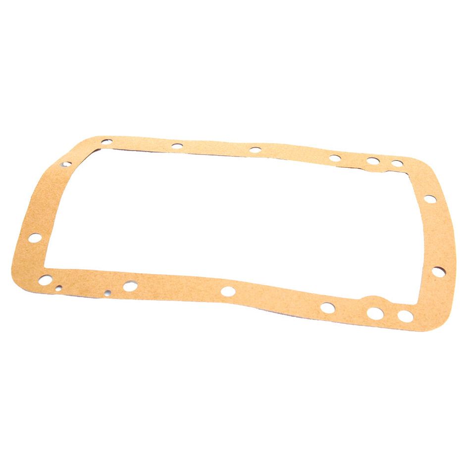 Introducing the Sparex Hydraulic Top Cover Gasket, Part No.S.42217: a thin, brown rectangular gasket with evenly spaced holes around its perimeter, designed specifically for use with Massey Ferguson and Ford / New Holland machinery.