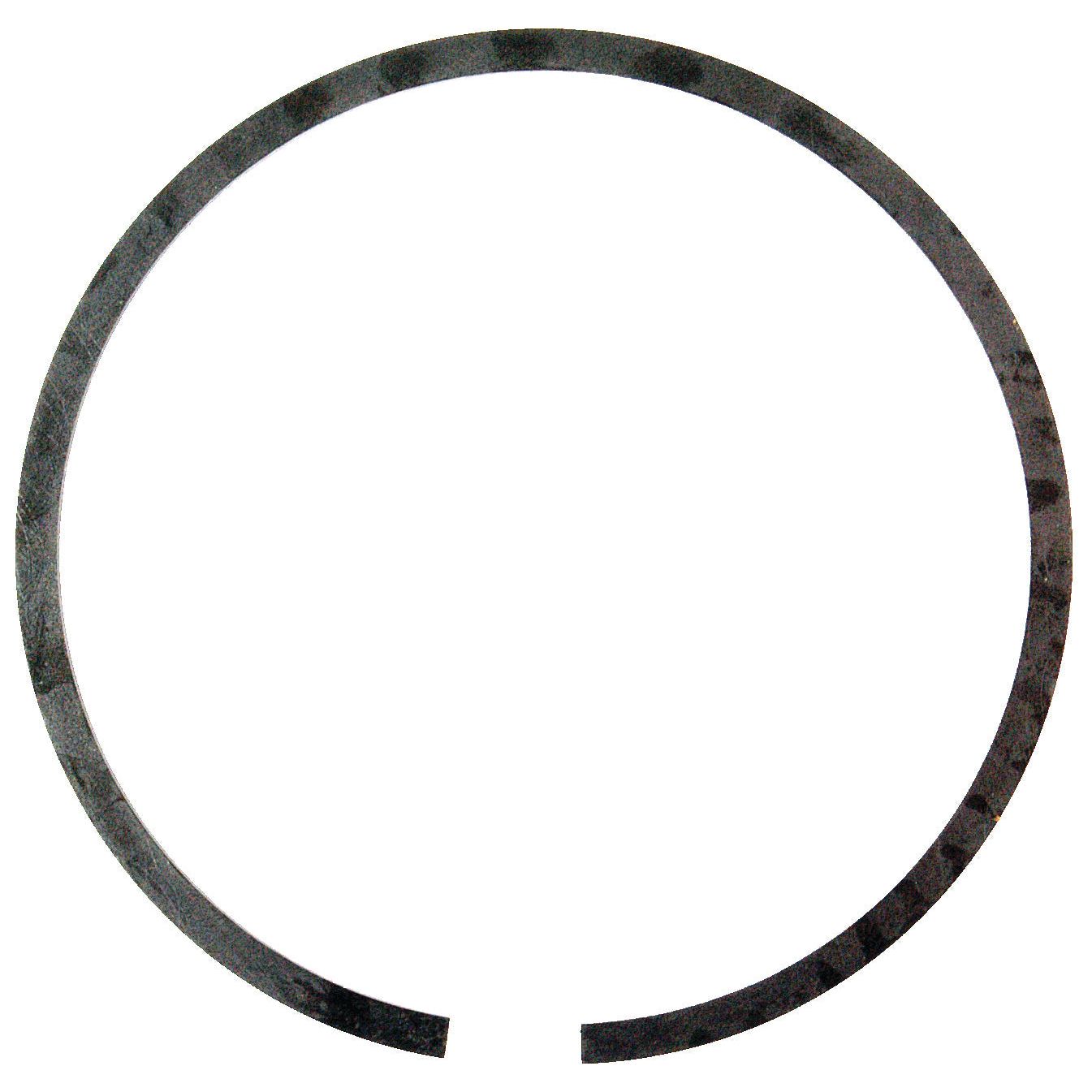 A black, circular Piston Ring - Hydraulic Cylinder with a small gap at the bottom, commonly used in mechanical assemblies like those found in Massey Ferguson tractors; available as Sparex Part No. S.42231 from Sparex.