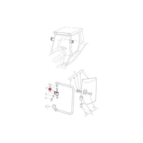 Massey Ferguson - Bracket Mirror Arm Top R/H - 3105358M2 - Farming Parts