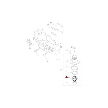 Massey Ferguson - Thermostat - 4224624M1 - Farming Parts