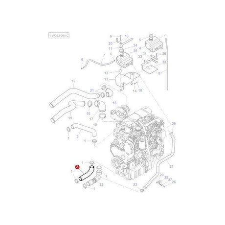 Massey Ferguson - Bottom Radiator Hose - 4287061M1 - Farming Parts