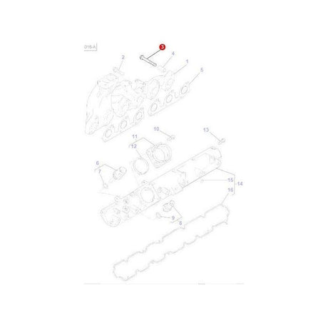 Massey Ferguson - Stud Exhaust Manifold - 4225158M1 - Farming Parts