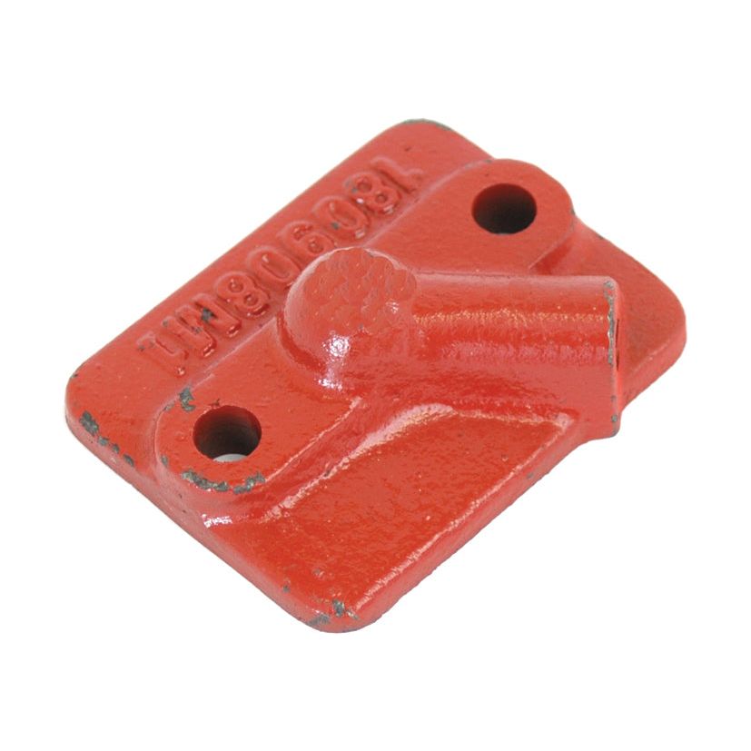 Red metal cap with two screw holes and an embossed number and letters, often used in Massey Ferguson hydraulic top cover assemblies, branded as Sparex with Part No. S.42292.