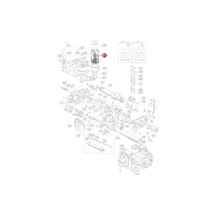Massey Ferguson - Hydraulic Filter - 521451M1 - Farming Parts