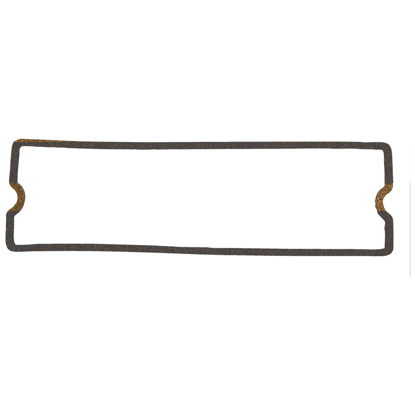 The Rocker Cover Gasket - 4 Cyl. (Sparex Part No. S.42403), manufactured by Sparex, features a rectangular design with rounded corners and two opposite side cuts, specifically engineered for compatibility with Massey Ferguson equipment.