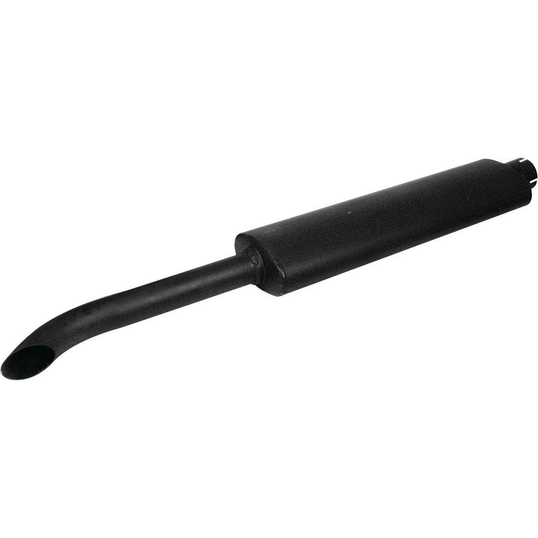 A Sparex Silencer - Vertical - S.42408, featuring a black, slightly curved tip and cylindrical muffler treated with heat-resistant paint.