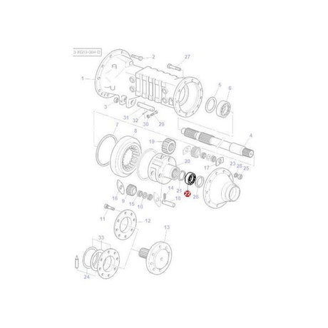 Massey Ferguson - Bearing Assembly - 1851392M91 - Farming Parts