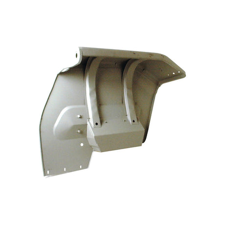 Sparex Fender (with Tool Box) - LH, Sparex Part No. S.42447, is a metal automotive part featuring mounting brackets and multiple holes for assembly, likely used for structural support, and compatible with Massey Ferguson 135.