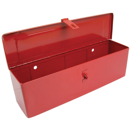 A Sparex Tool Box (Part No. S.42476) with an open lid reveals a spacious, empty interior and a secure latch closure.