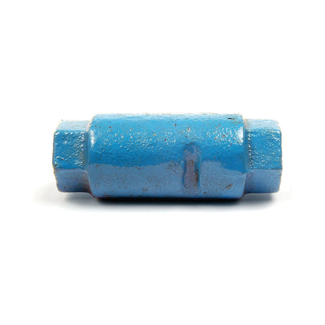 A Sparex blue, cylindrical metal object with hexagonal ends, typically used as a pipe or connector fitting for Ford/New Holland tractors is known as the Stabiliser Turnbuckle 110mm - 3/4'' UNC (Sparex Part No. S.4247).