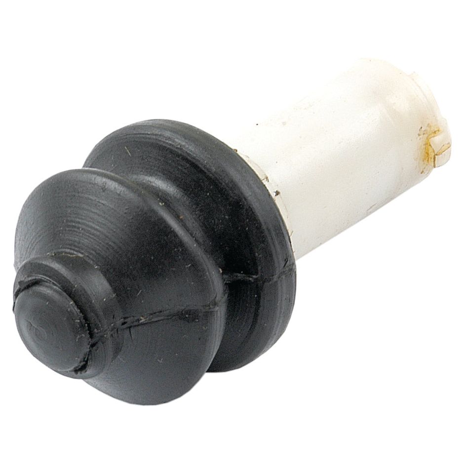 A black and white plastic push bumper retainer or trim clip compatible with Massey Ferguson vehicles, known as the Sparex Switch (Part No. S.42493).