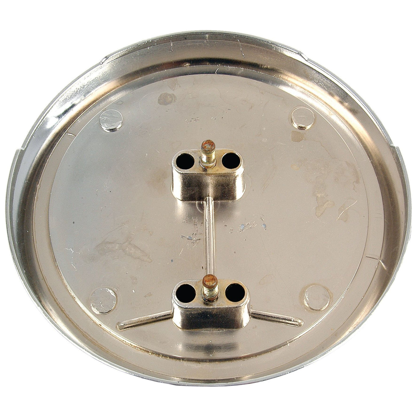 A Medallion with two cylindrical connectors and center electrical terminals, perfectly compatible with Massey Ferguson 185 tractors and manufactured by Sparex. (Sparex Part No.S.42552)