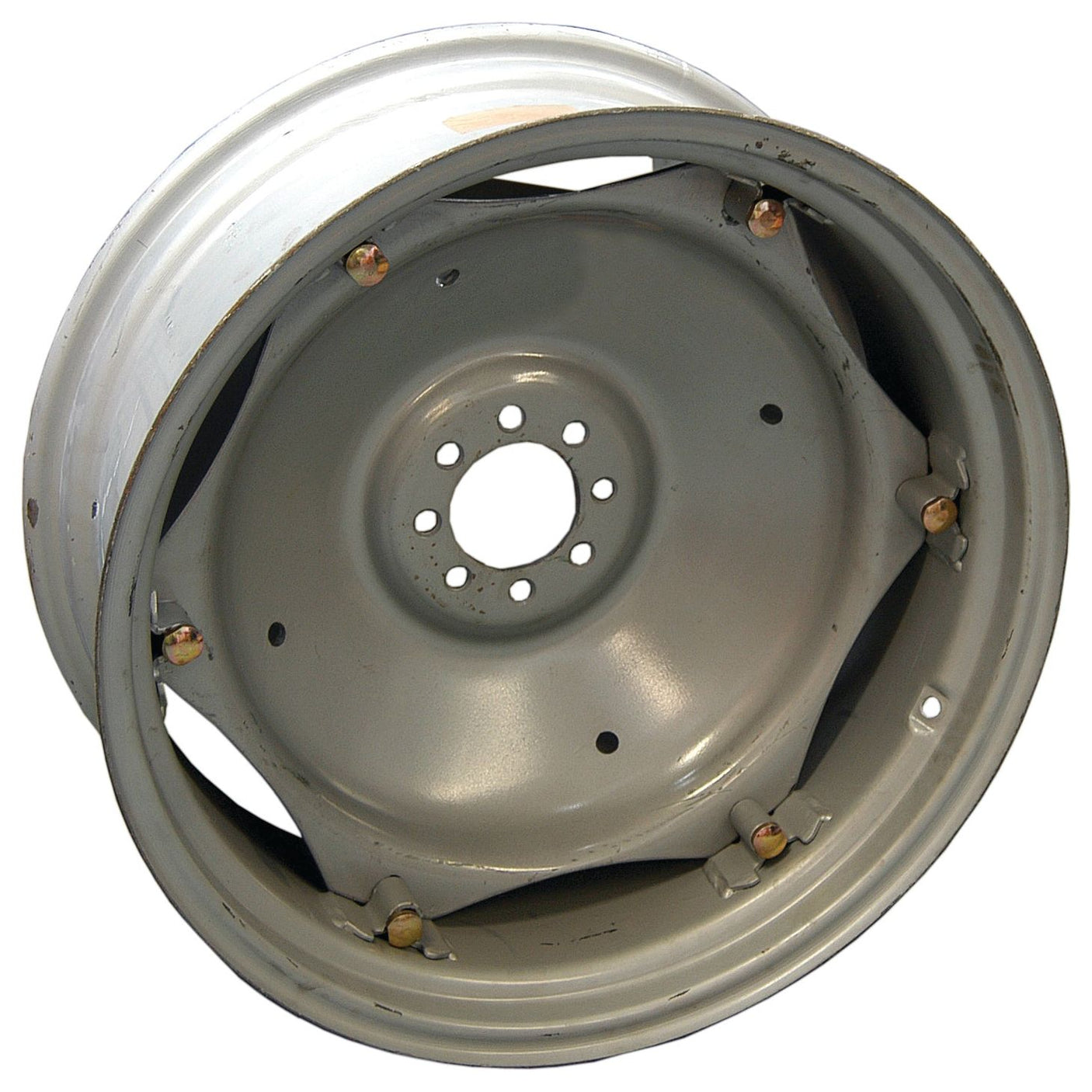 A gray metal wheel rim, model S.42557, sized at 11 x 28 inches, featuring five bolt holes at the center. This rim is compatible with various tyre sizes and designed specifically for use with Sparex products.