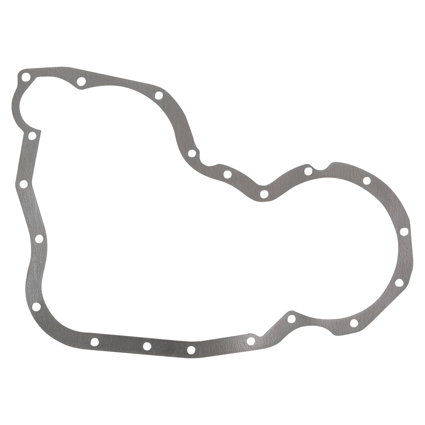 A Sparex S.42561 metal timing cover gasket, designed with multiple bolt holes to precisely fit specific Massey Ferguson engine components for 4-cylinder models (A4.236, A4.248, AT4.236, 1004.4T).