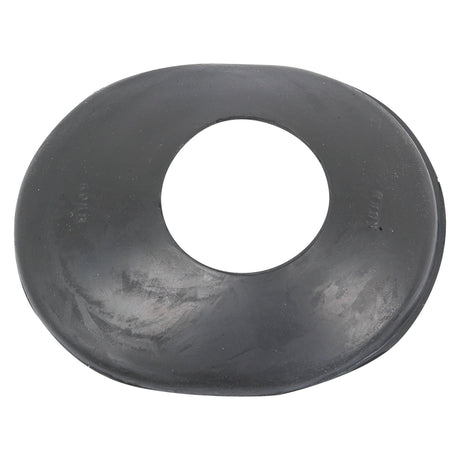 The Rubber Boot - Steering Column by Sparex (Part No. S.42590) is a black rubber doughnut-shaped object with a large hole in the center, reminiscent of similar components often found near the steering column of a Massey Ferguson.