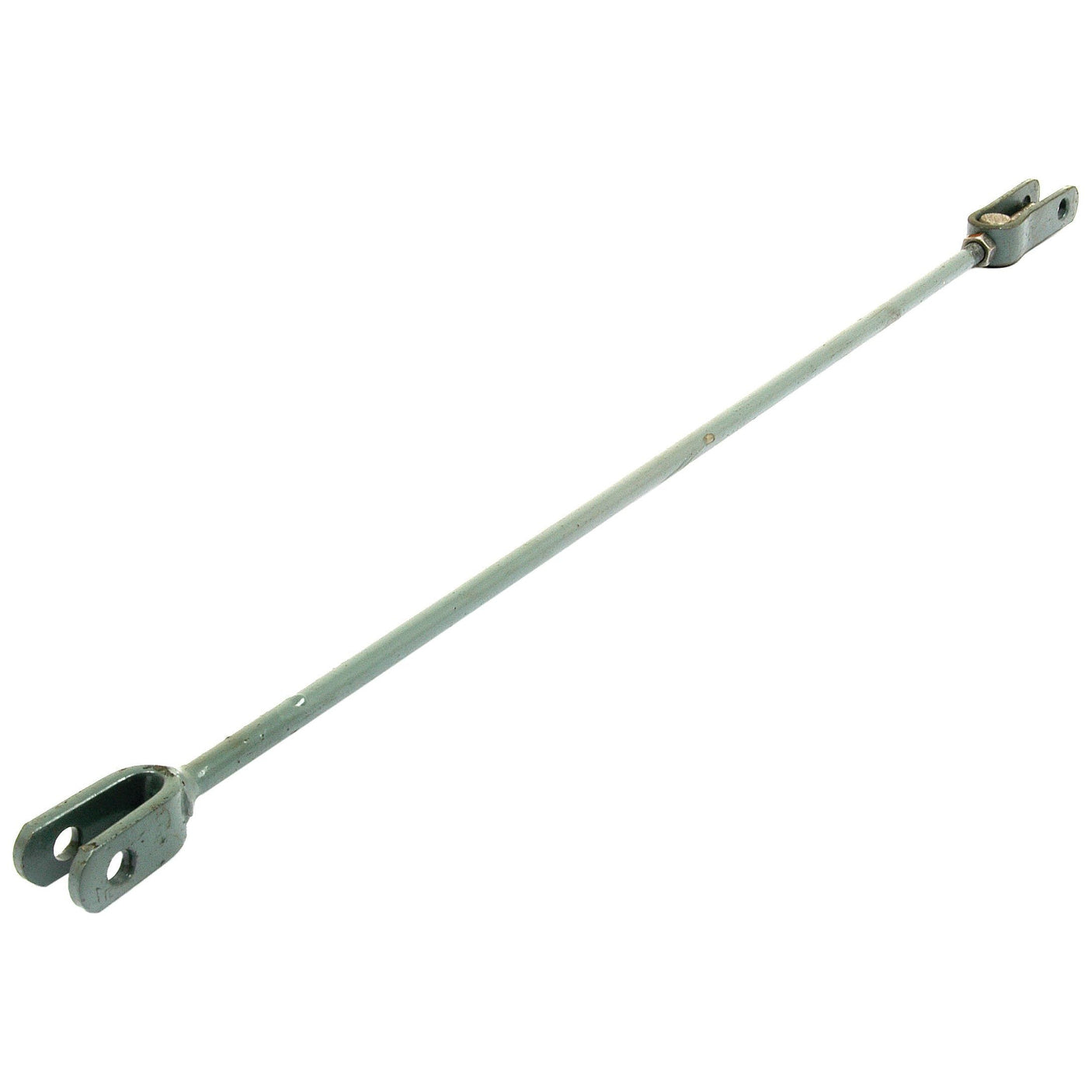 A long, thin metal rod with a forked end and a flat, looped end, likely used in mechanical or structural applications, is commonly known as the Clutch Pedal Rod (Sparex Part No. S.42600) from the Sparex brand for Massey Ferguson tractors.