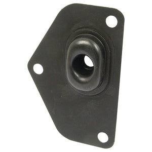 A black rubber grommet mounted on a flat, irregularly-shaped Sparex Brake Cover Plate (Sparex Part No. S.42644) with three bolt holes.