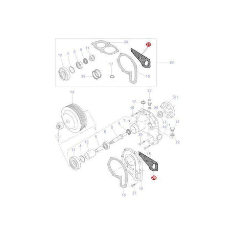 Massey Ferguson - Gasket Water Pump - V836866742 - Farming Parts